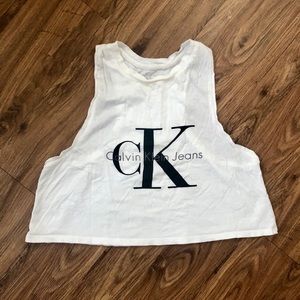 Calvin Klein Cropped Racerback Tank